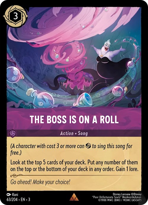 The Boss is on a Roll (63/204) [Into the Inklands] | Cards and Coasters CA