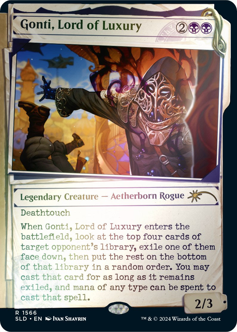 Gonti, Lord of Luxury (Rainbow Foil) [Secret Lair Drop Series] | Cards and Coasters CA