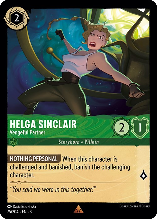 Helga Sinclair - Vengeful Partner (75/204) [Into the Inklands] | Cards and Coasters CA