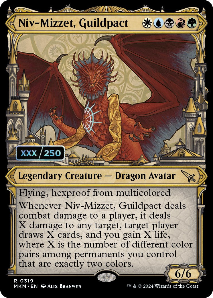 Niv-Mizzet, Guildpact (Serialized) [Murders at Karlov Manor] | Cards and Coasters CA