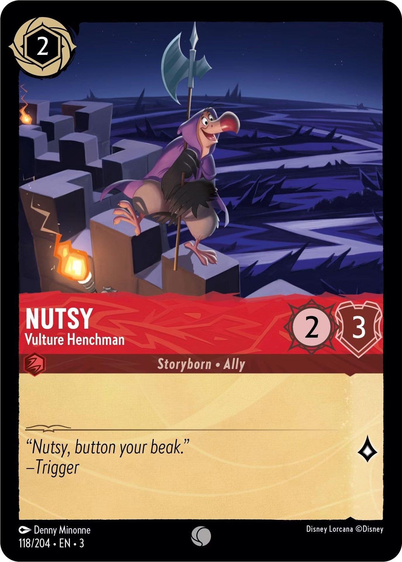 Nutsy - Vulture Henchman (118/204) [Into the Inklands] | Cards and Coasters CA