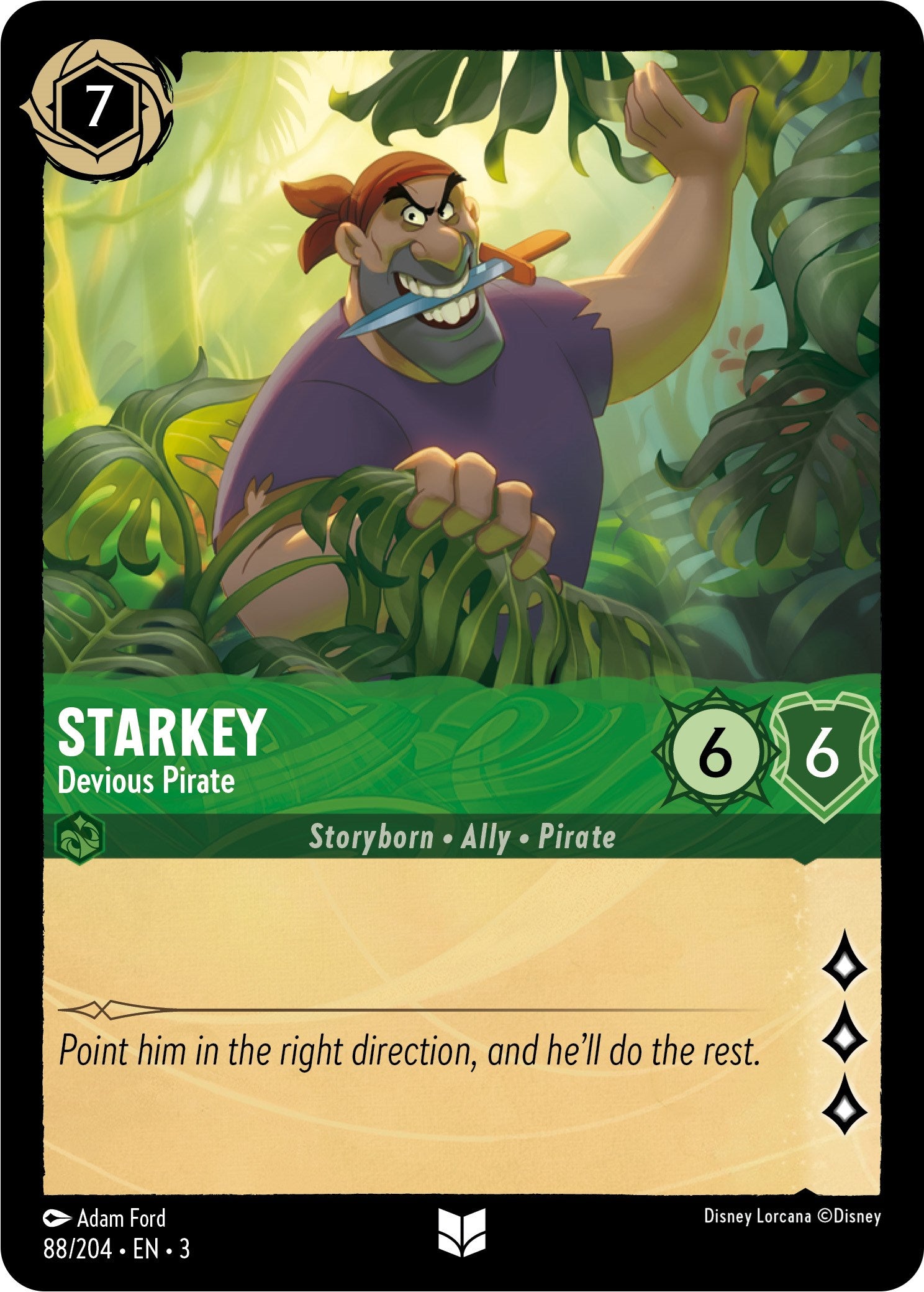 Starkey - Devious Pirate (88/204) [Into the Inklands] | Cards and Coasters CA