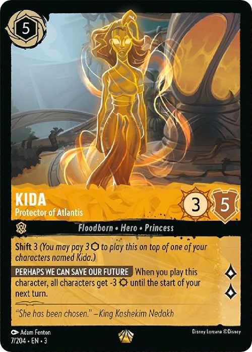 Kida - Protector of Atlantis (7/204) [Into the Inklands] | Cards and Coasters CA