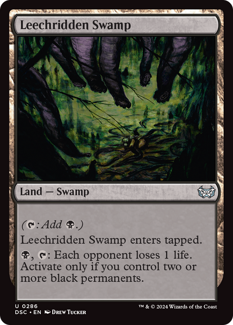 Leechridden Swamp [Duskmourn: House of Horror Commander] | Cards and Coasters CA