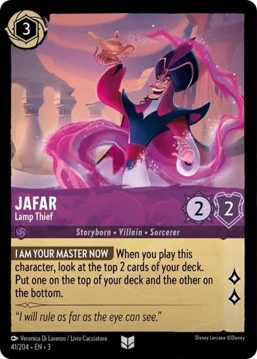 Jafar - Lamp Thief (41/204) [Into the Inklands] | Cards and Coasters CA