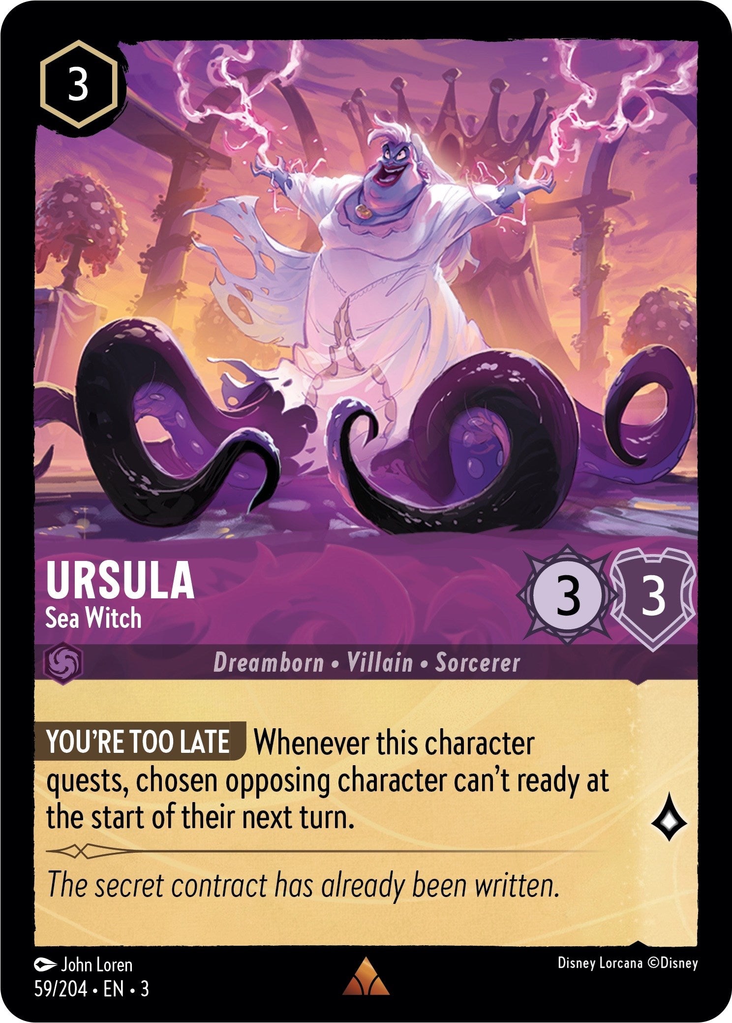 Ursula - Sea Witch (59/204) [Into the Inklands] | Cards and Coasters CA