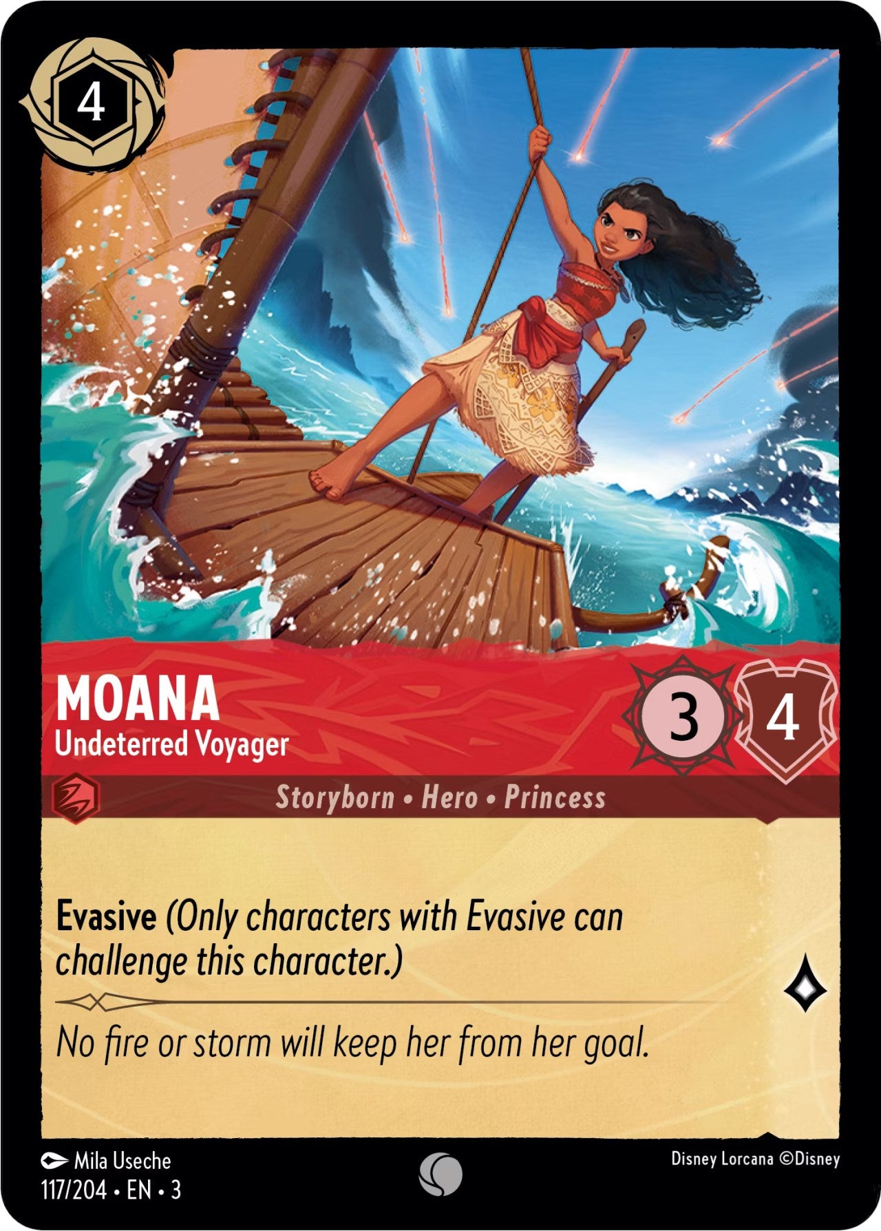 Moana - Undeterred Voyager (117/204) [Into the Inklands] | Cards and Coasters CA