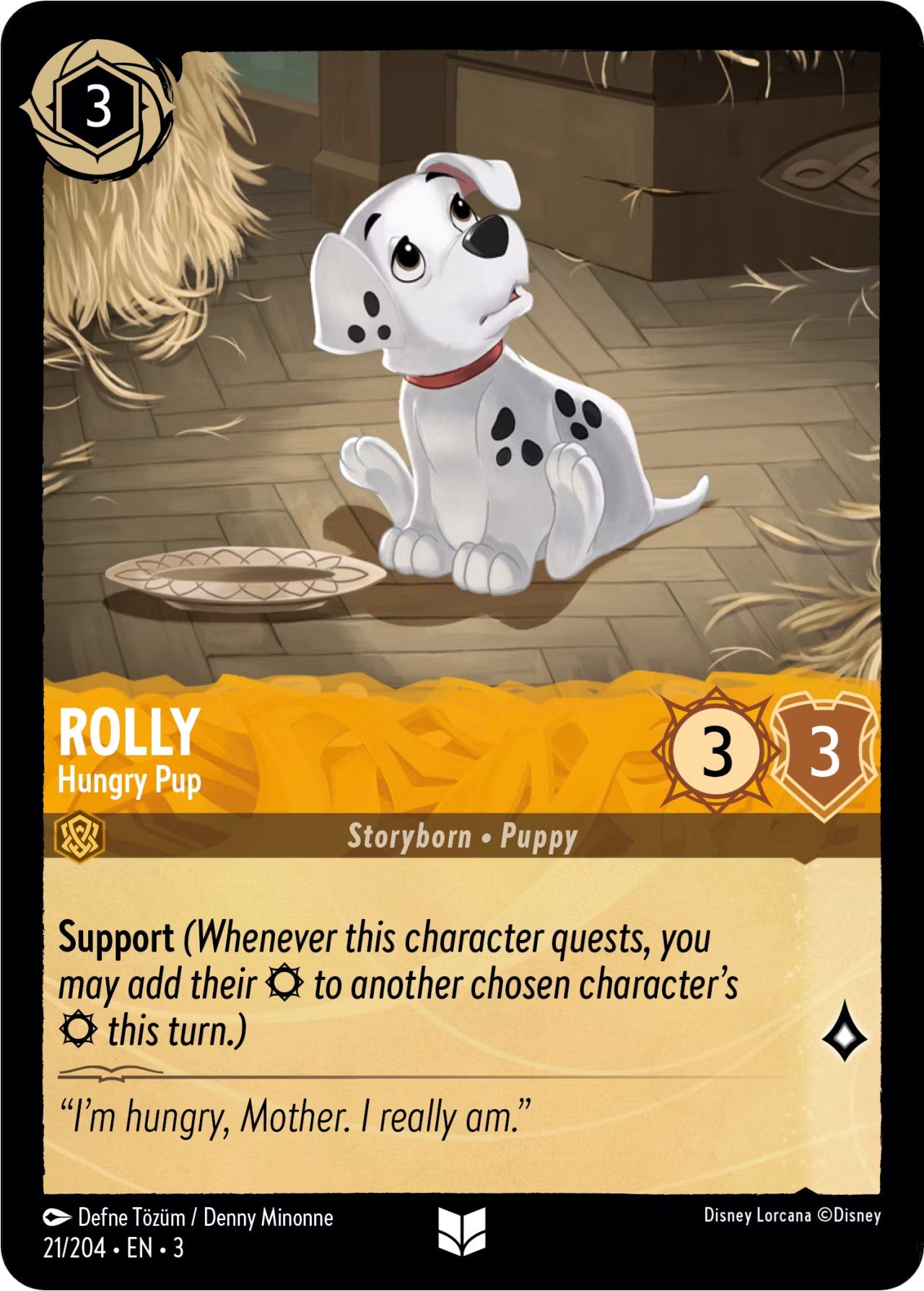 Rolly - Hungry Pup (21/204) [Into the Inklands] | Cards and Coasters CA