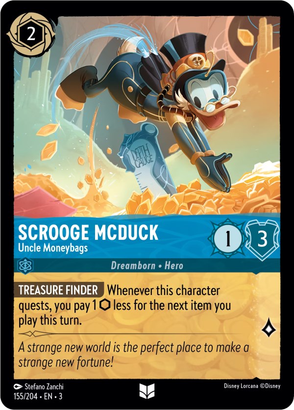 Scrooge McDuck - Uncle Moneybags (155/204) [Into the Inklands] | Cards and Coasters CA