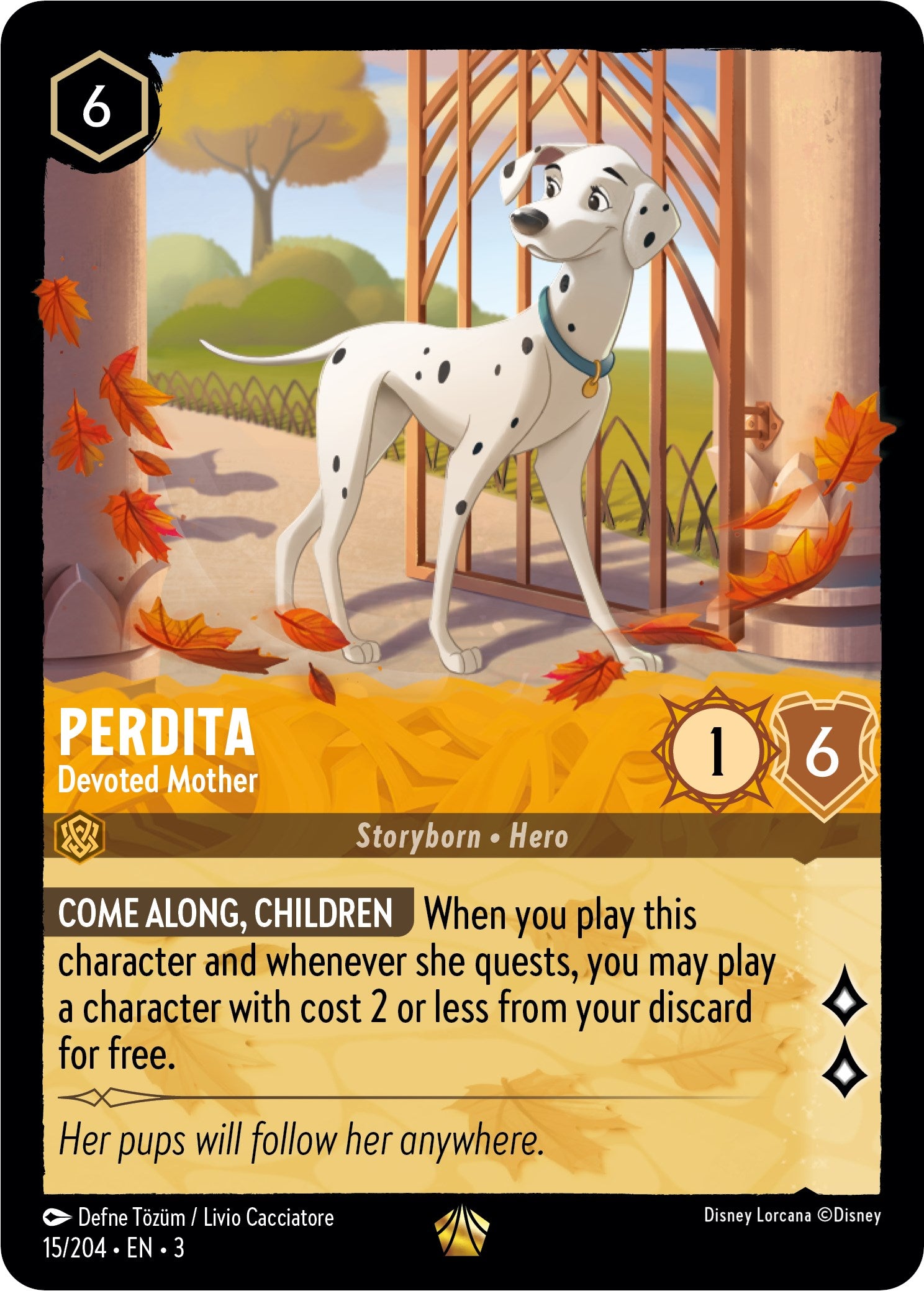 Perdita - Devoted Mother (15/204) [Into the Inklands] | Cards and Coasters CA