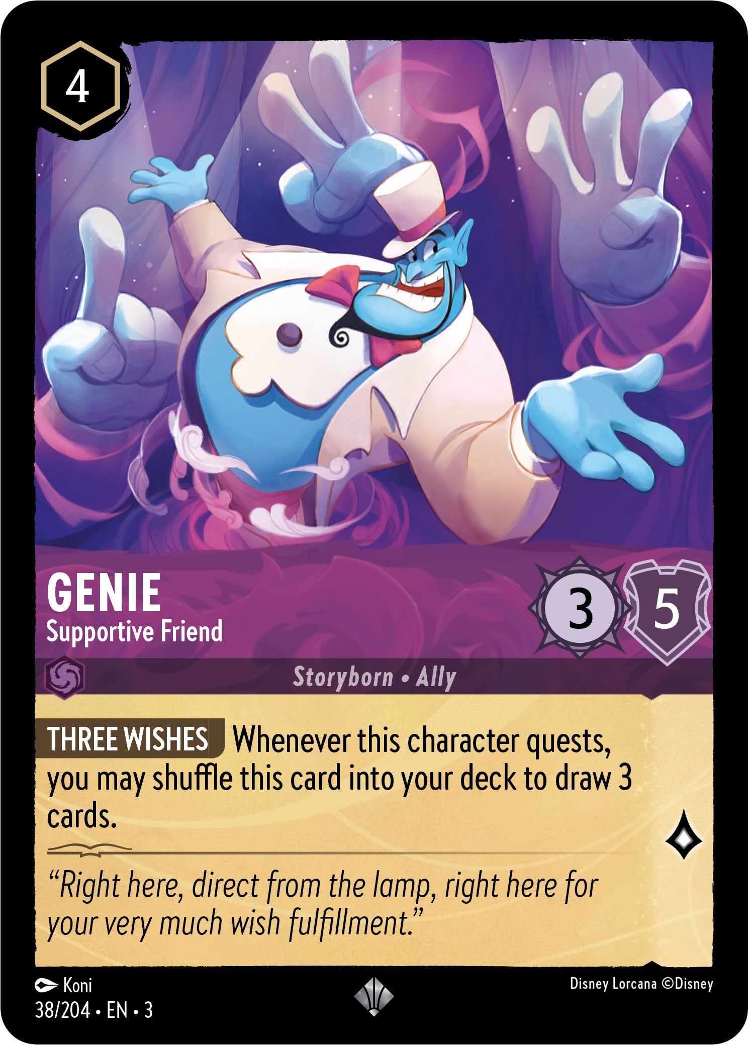 Genie - Supportive Friend (38/204) [Into the Inklands] | Cards and Coasters CA