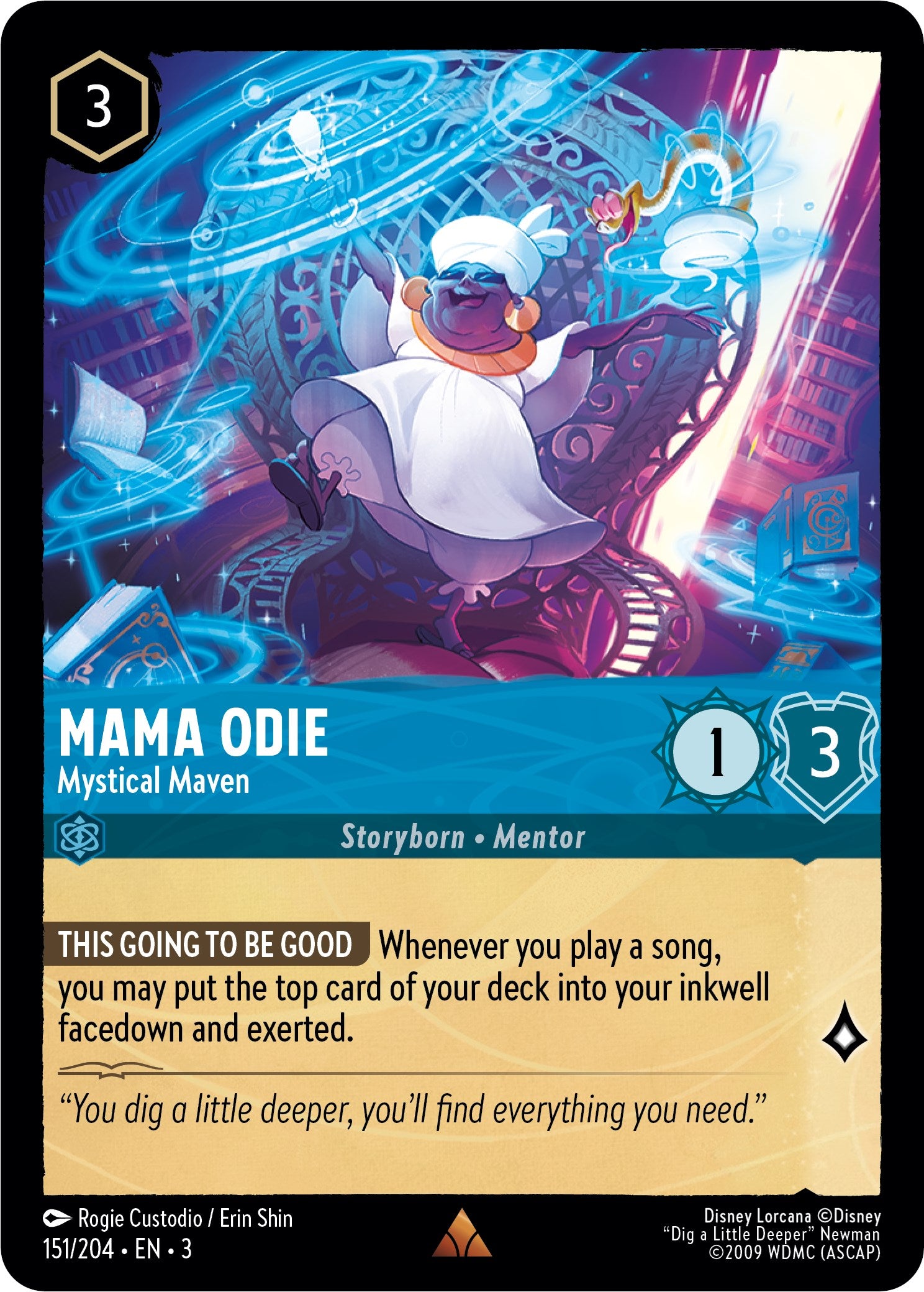 Mama Odie - Mystical Maven (151/204) [Into the Inklands] | Cards and Coasters CA