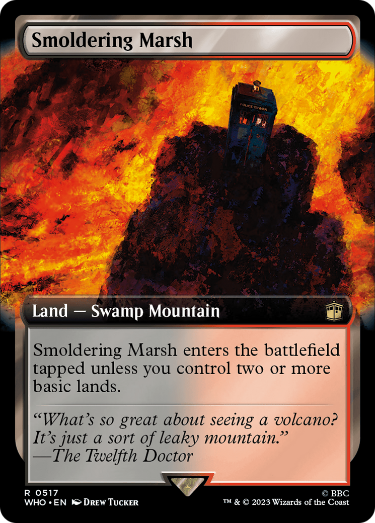 Smoldering Marsh (Extended Art) [Doctor Who] | Cards and Coasters CA