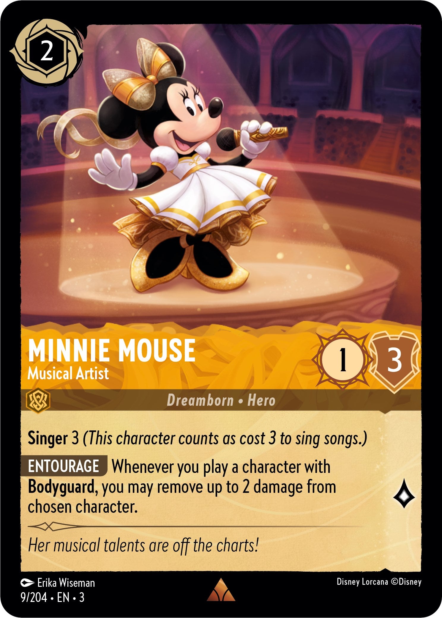 Minnie Mouse - Musical Artist (9/204) [Into the Inklands] | Cards and Coasters CA