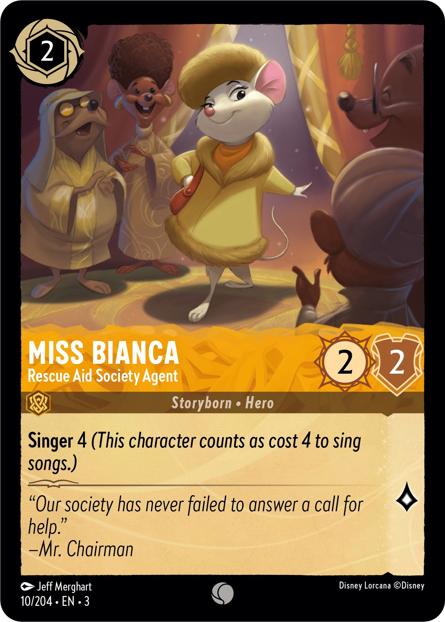 Miss Bianca - Rescue Aid Society Agent (10/204) [Into the Inklands] | Cards and Coasters CA