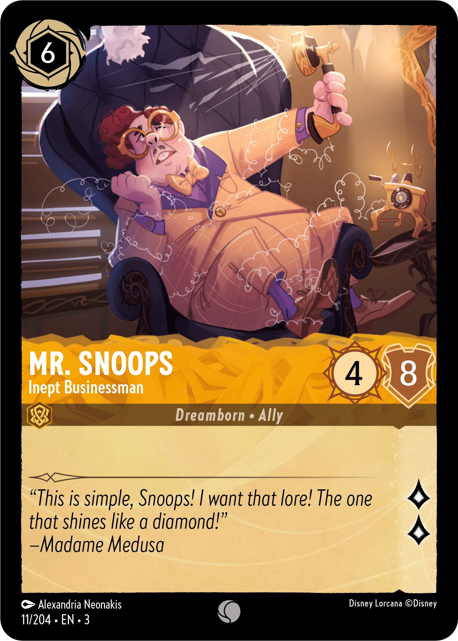 Mr. Snoops - Inept Businessman (11/204) [Into the Inklands] | Cards and Coasters CA