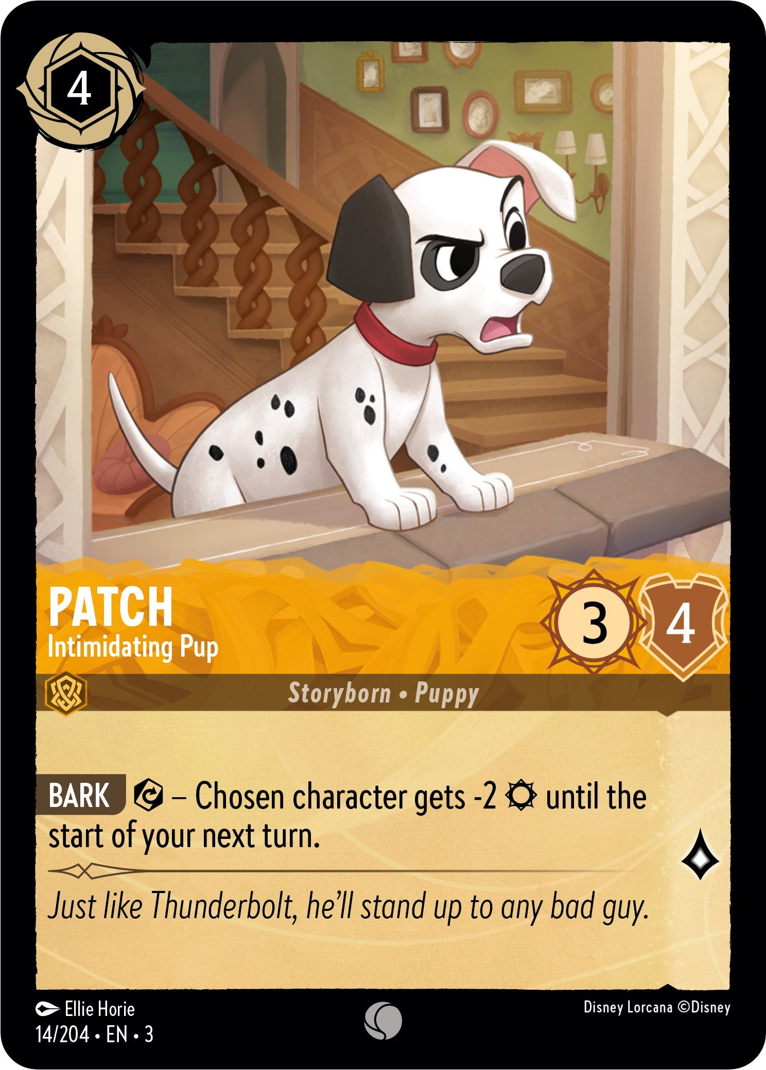 Patch - Intimidating Pup (14/204) [Into the Inklands] | Cards and Coasters CA