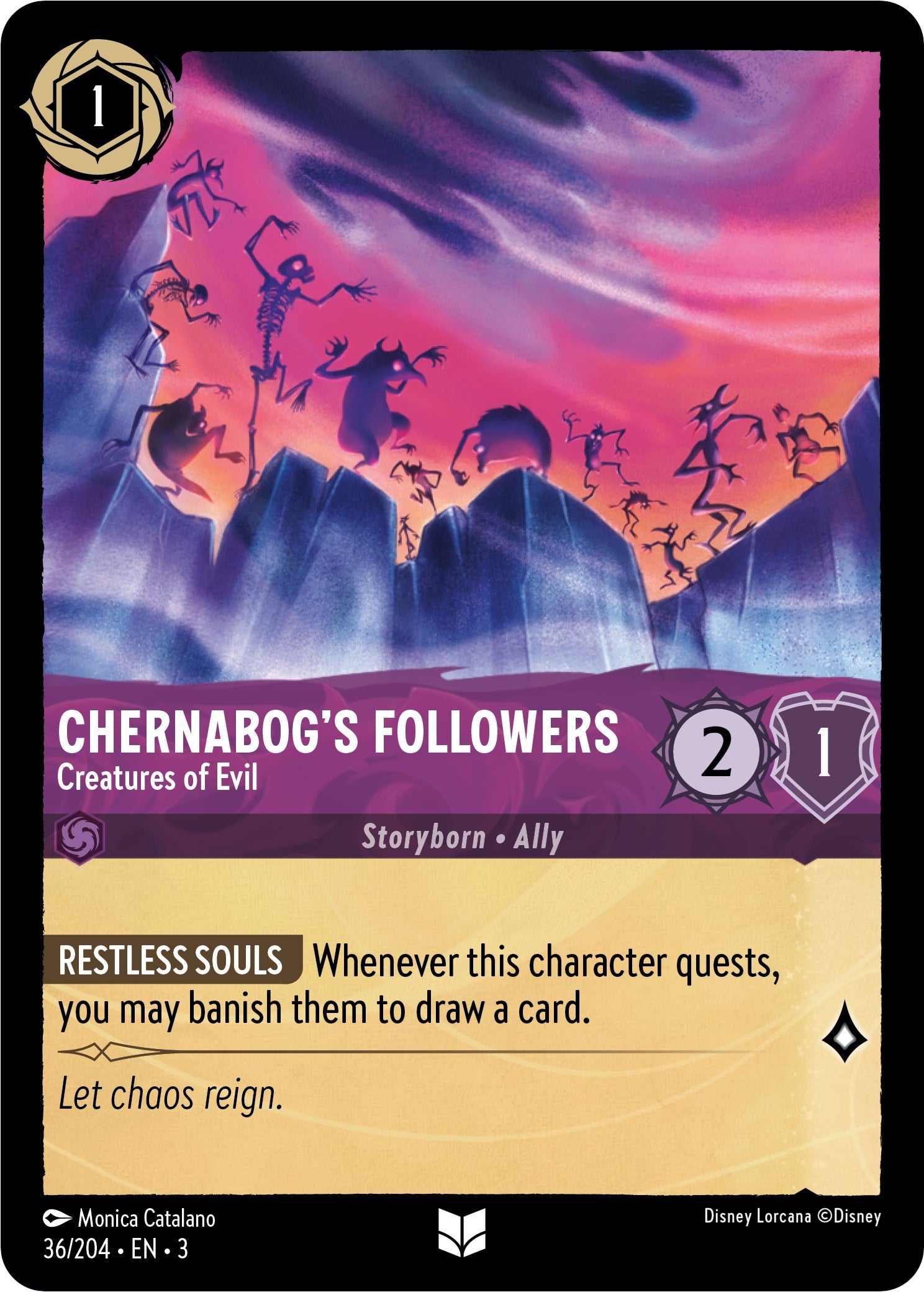 Chernabog's Followers - Creatures of Evil (36/204) [Into the Inklands] | Cards and Coasters CA