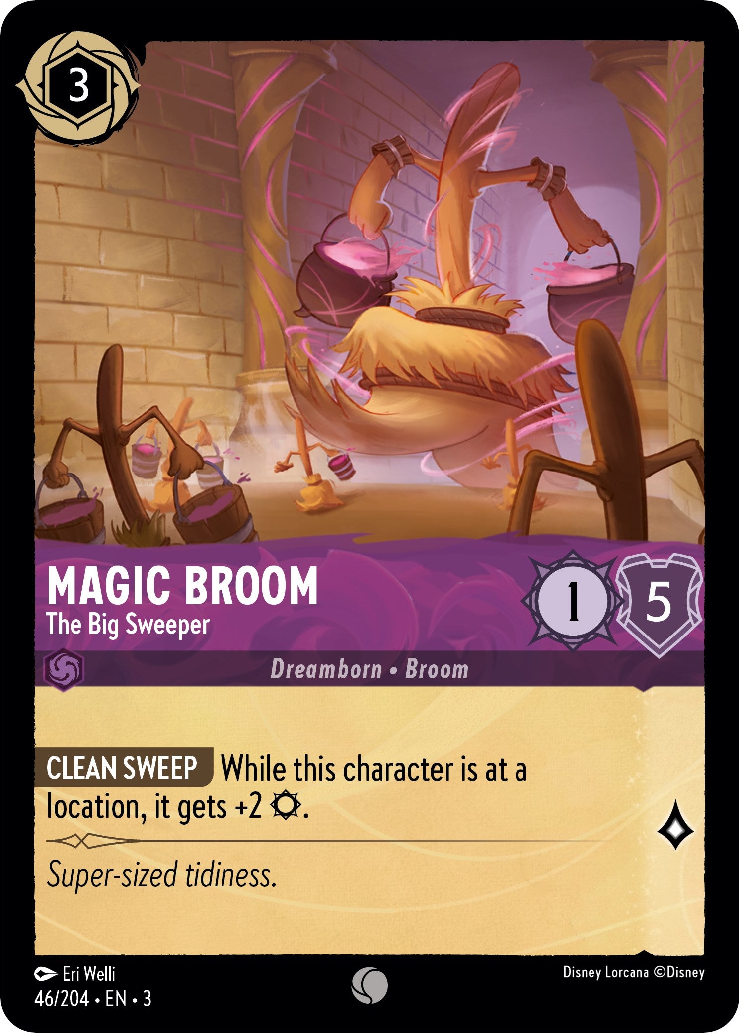 Magic Broom - The Big Sweeper (46//204) [Into the Inklands] | Cards and Coasters CA