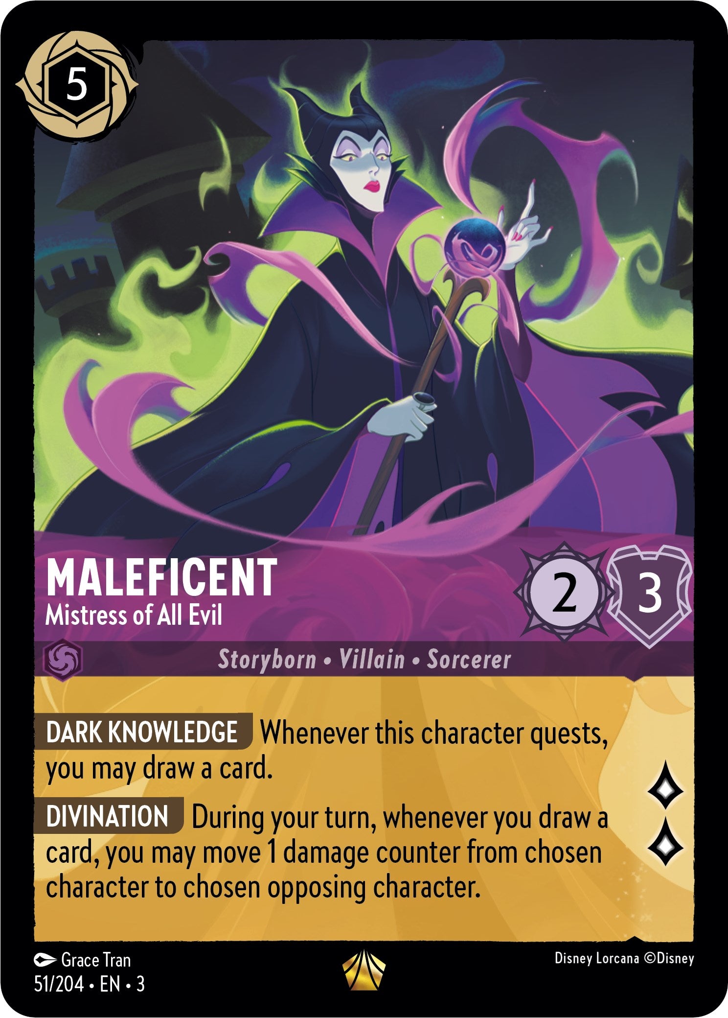 Maleficent - Mistress of All Evil (51/204) [Into the Inklands] | Cards and Coasters CA