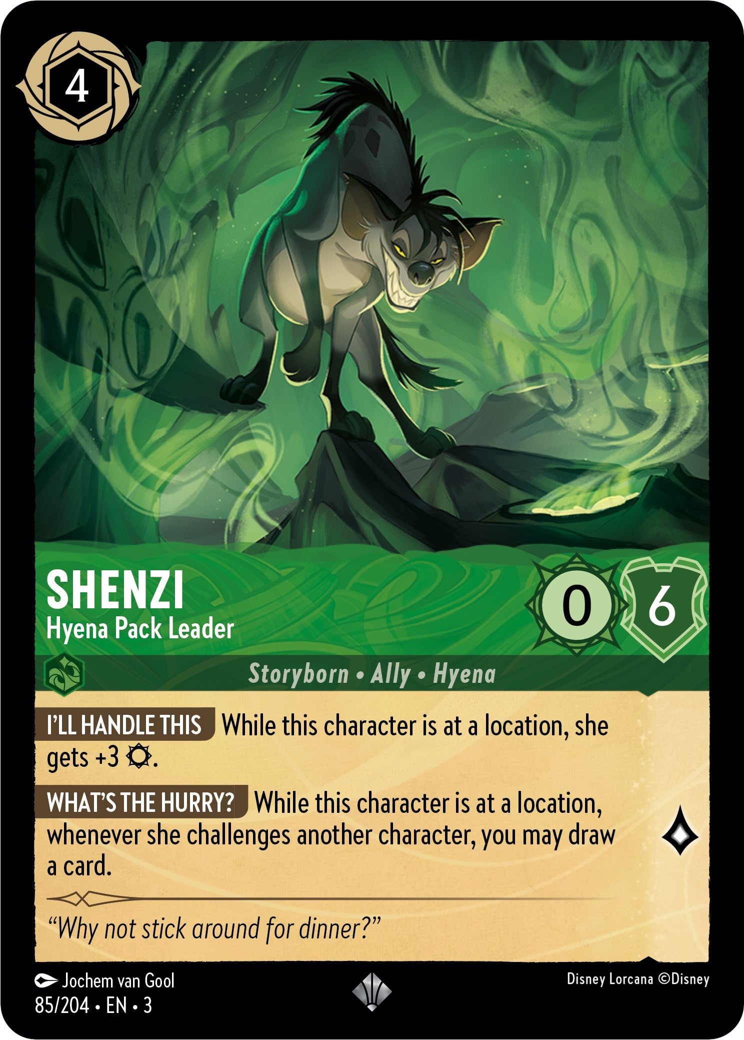 Shenzi - Hyena Pack Leader (85//204) [Into the Inklands] | Cards and Coasters CA