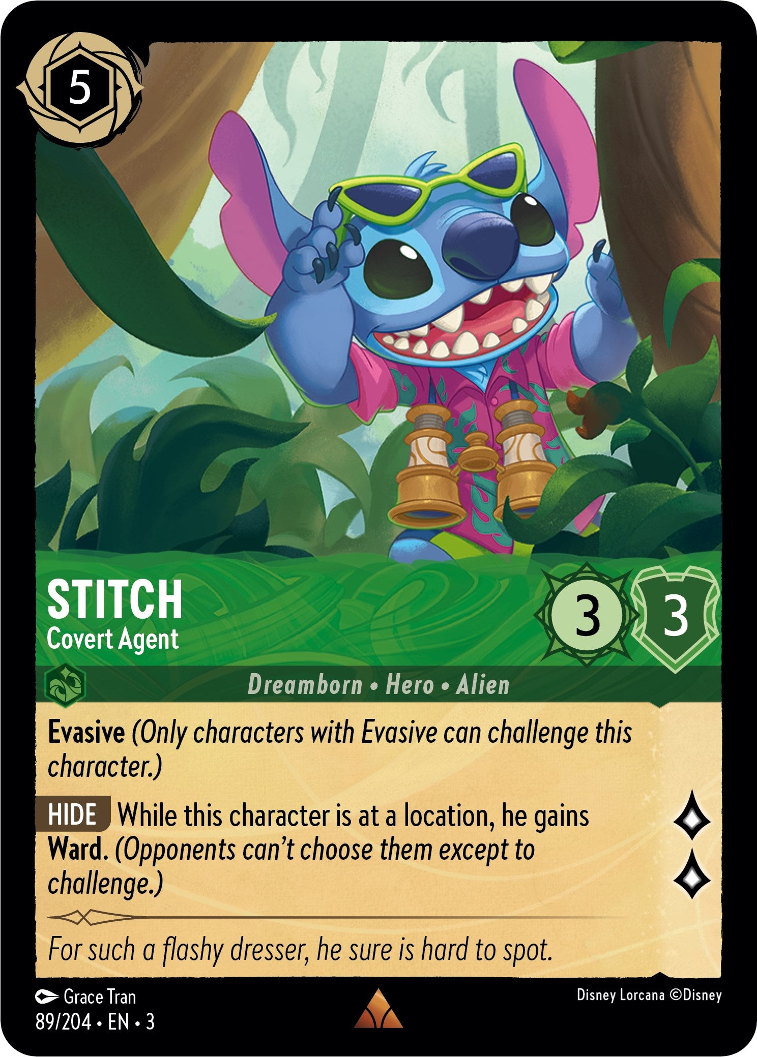 Stitch - Covert Agent (89//204) [Into the Inklands] | Cards and Coasters CA