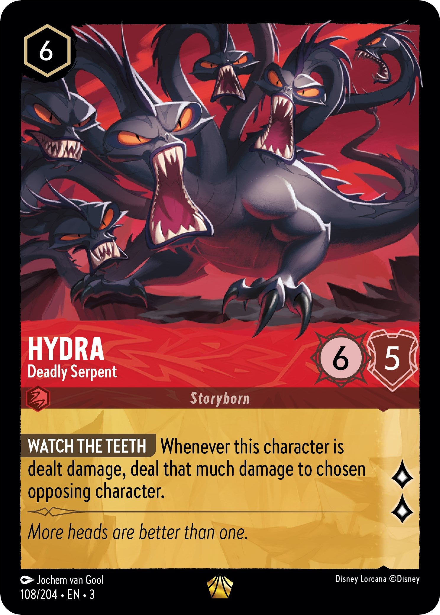 Hydra - Deadly Serpent (108/204) [Into the Inklands] | Cards and Coasters CA