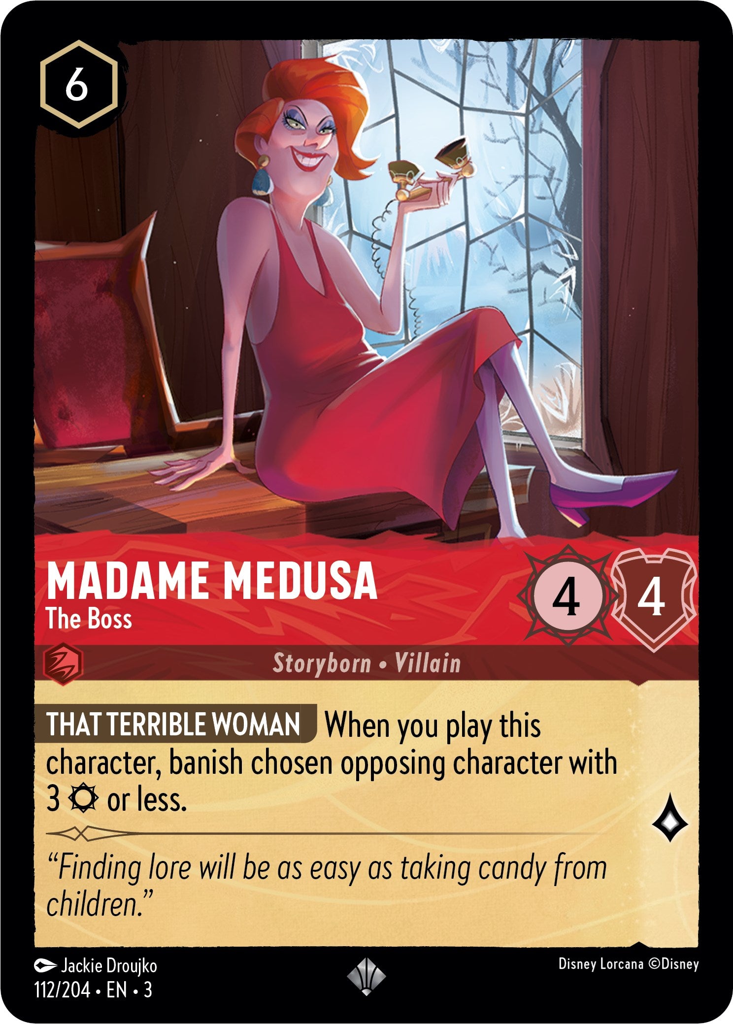 Madame Medusa - The Boss (112/204) [Into the Inklands] | Cards and Coasters CA