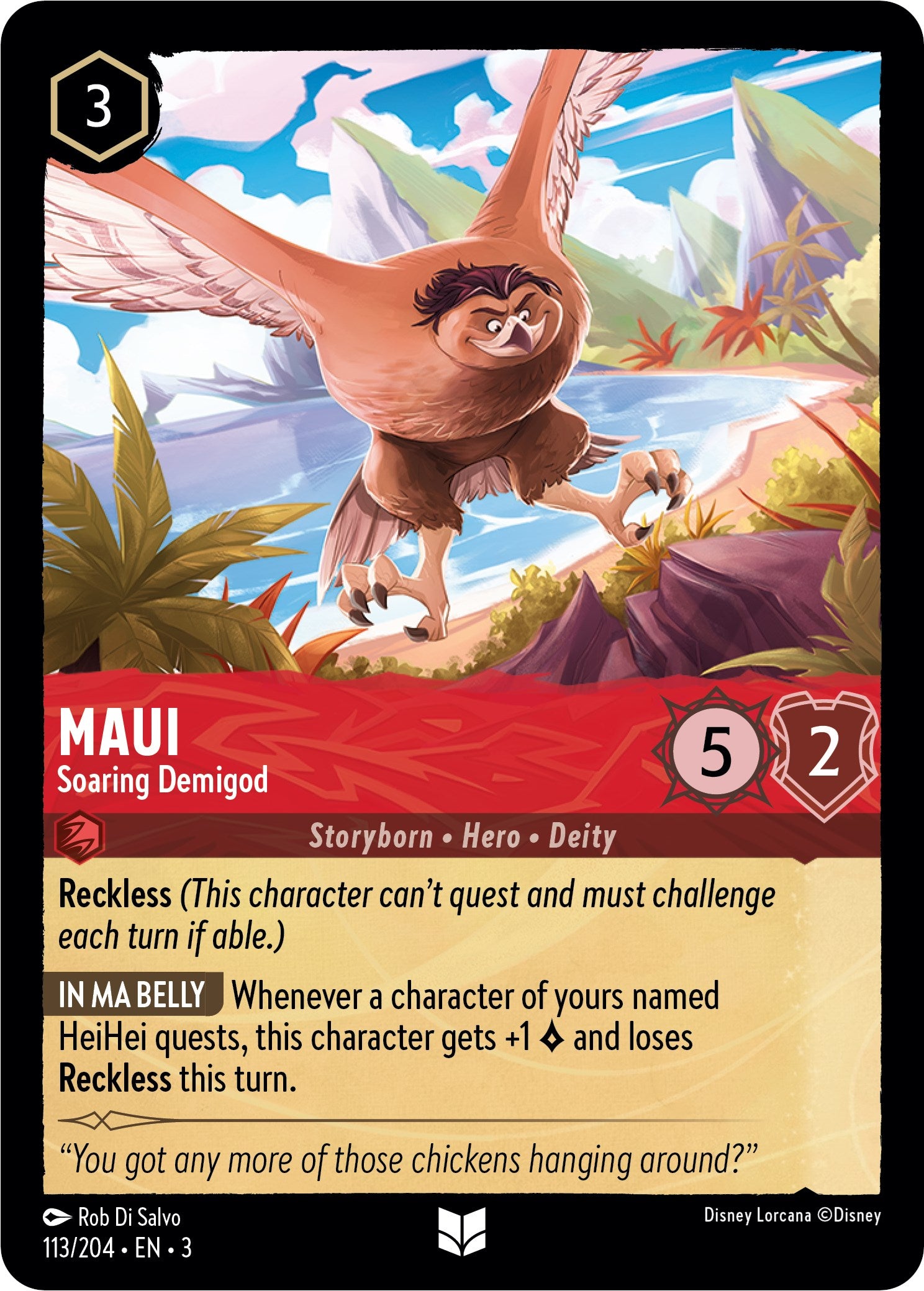 Maui - Soaring Demigod (113//204) [Into the Inklands] | Cards and Coasters CA