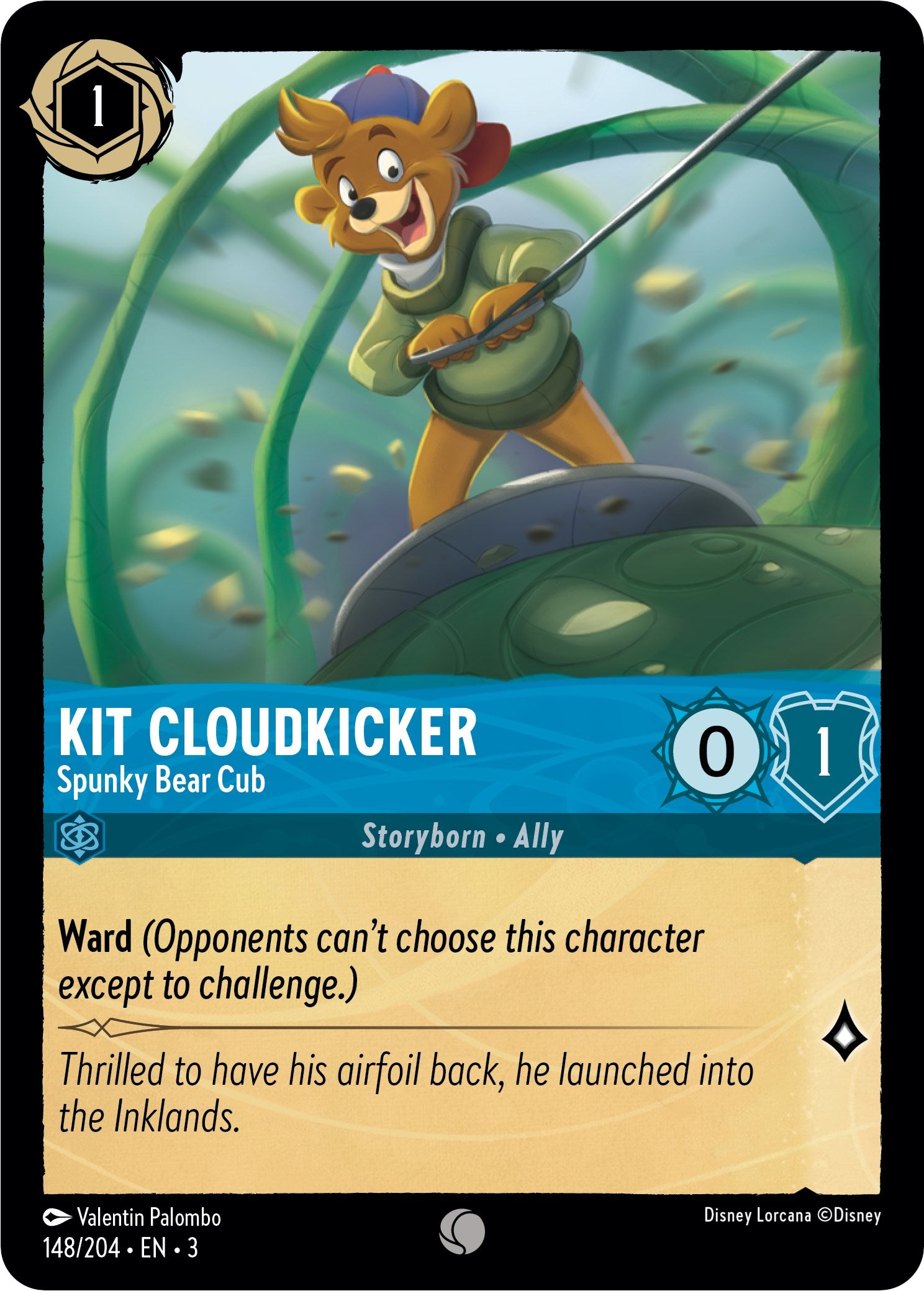 Kit Cloudkicker - Spunky Bear Cub (148/204) [Into the Inklands] | Cards and Coasters CA