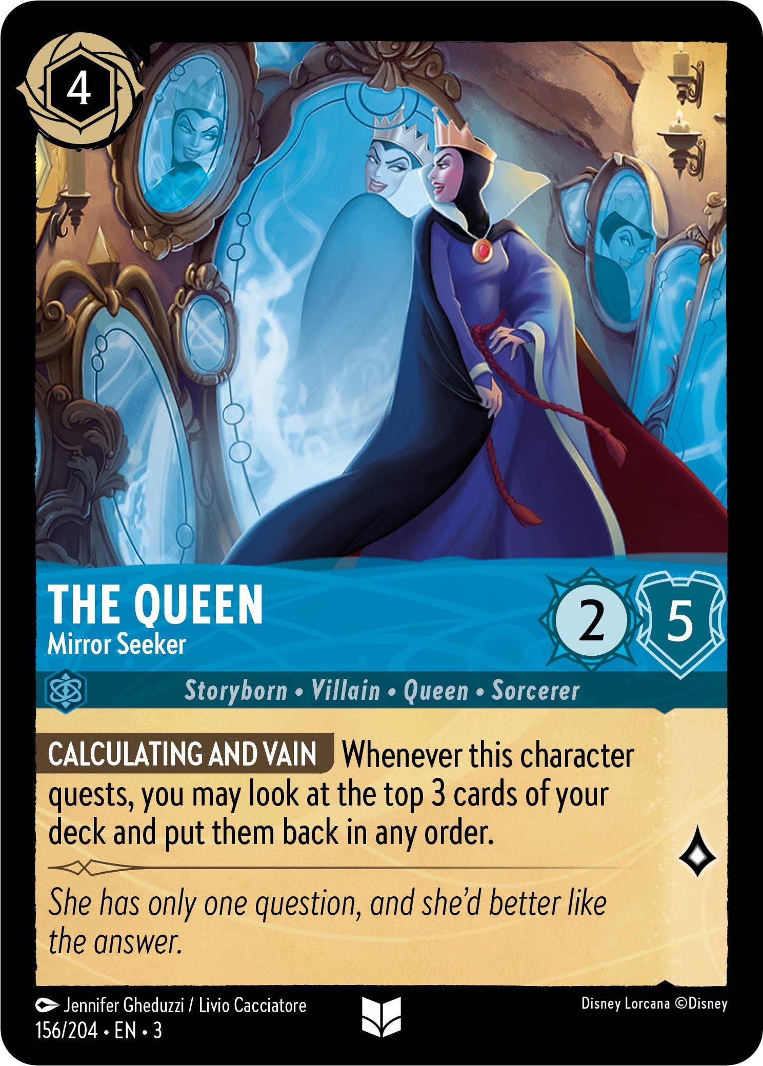 The Queen - Mirror Seeker (156/204) [Into the Inklands] | Cards and Coasters CA