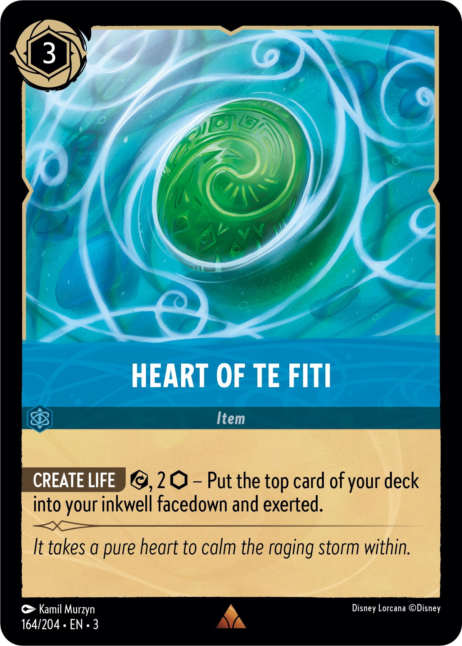 Heart of Te Fiti (164//204) [Into the Inklands] | Cards and Coasters CA