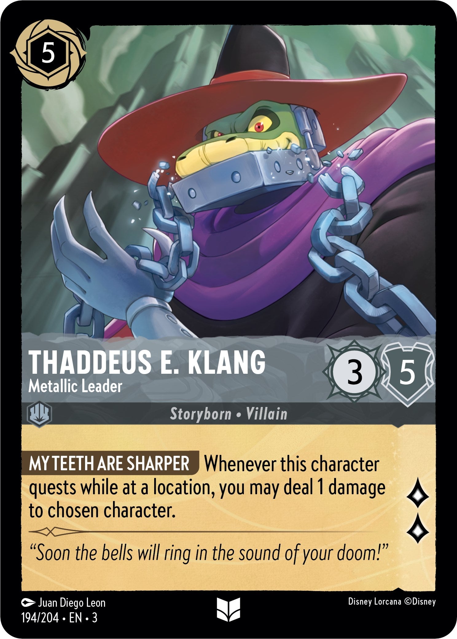 Thaddeus E. Klang - Metallic Leader (194/204) [Into the Inklands] | Cards and Coasters CA