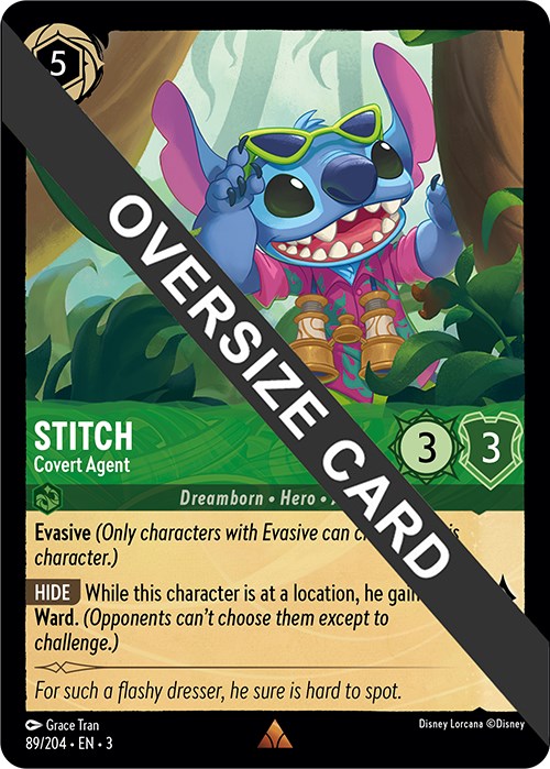 Stitch - Covert Agent (Oversized) (89//204) [Into the Inklands] | Cards and Coasters CA