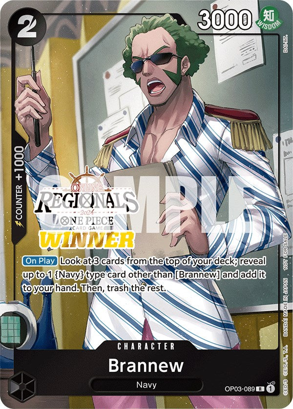 Brannew (Online Regional 2024) [Winner] [One Piece Promotion Cards] | Cards and Coasters CA