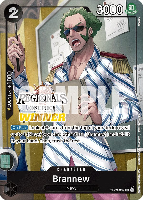 Brannew (Offline Regional 2024) [Winner] [One Piece Promotion Cards] | Cards and Coasters CA