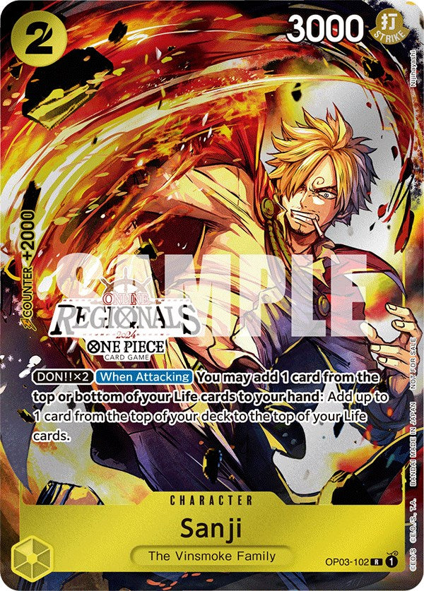 Sanji (Online Regional 2024) [Participant] [One Piece Promotion Cards] | Cards and Coasters CA