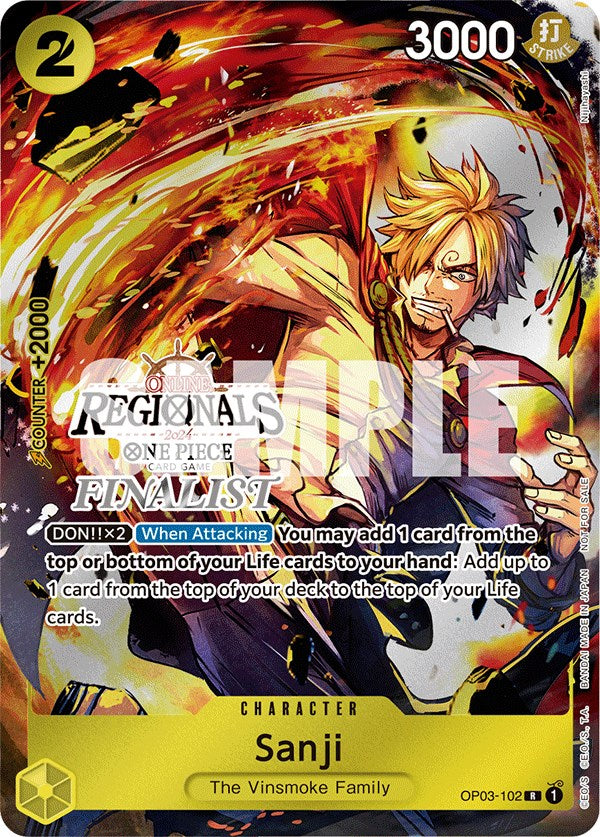 Sanji (Online Regional 2024) [Finalist] [One Piece Promotion Cards] | Cards and Coasters CA