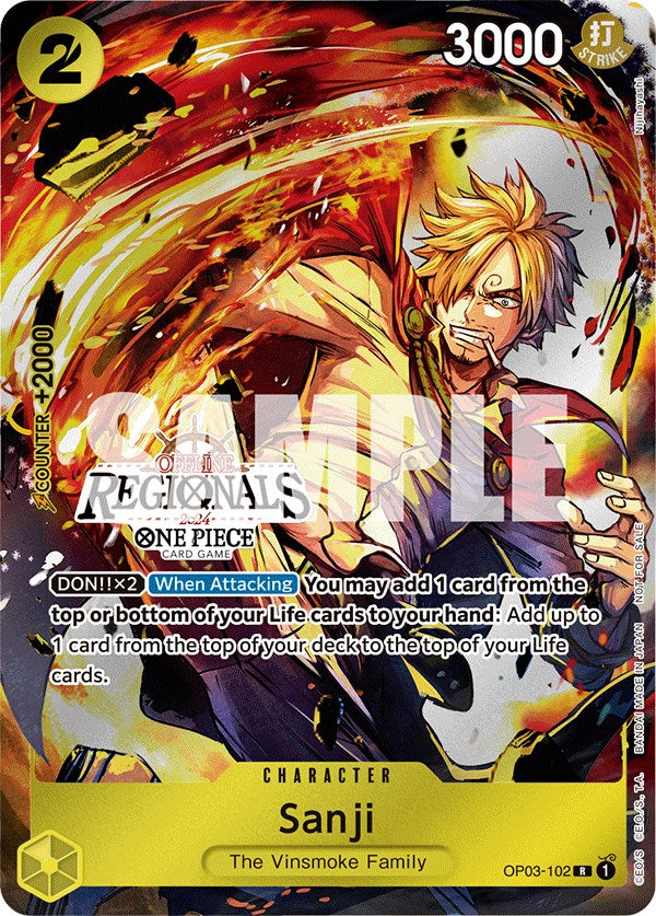 Sanji (Offline Regional 2024) [Participant] [One Piece Promotion Cards] | Cards and Coasters CA