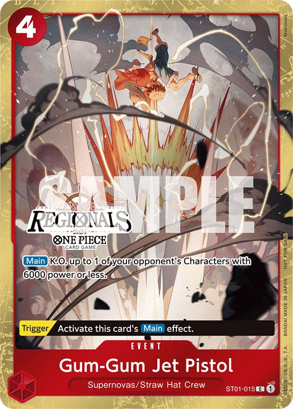 Gum-Gum Jet Pistol (Online Regional 2024) [Participant] [One Piece Promotion Cards] | Cards and Coasters CA