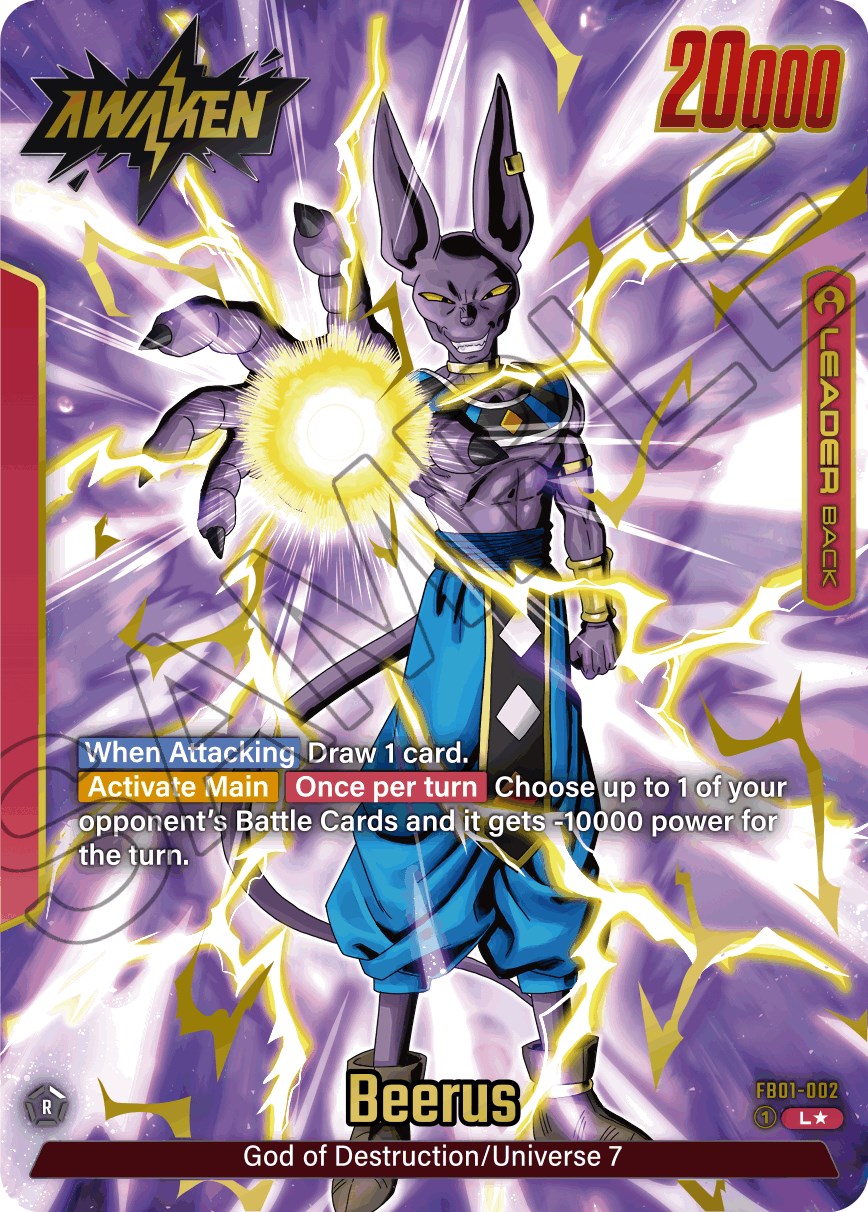 Beerus (FB01-002) (Alternate Art) [Awakened Pulse] | Cards and Coasters CA