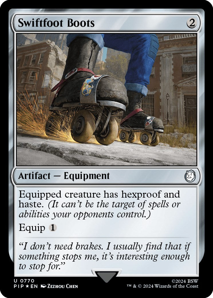 Swiftfoot Boots (Surge Foil) [Fallout] | Cards and Coasters CA