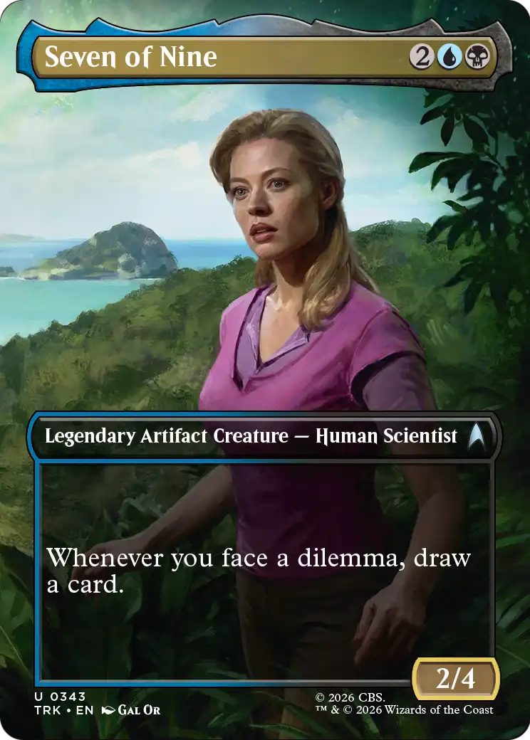 Seven of Nine (Borderless) [Star Trek] | Cards and Coasters CA
