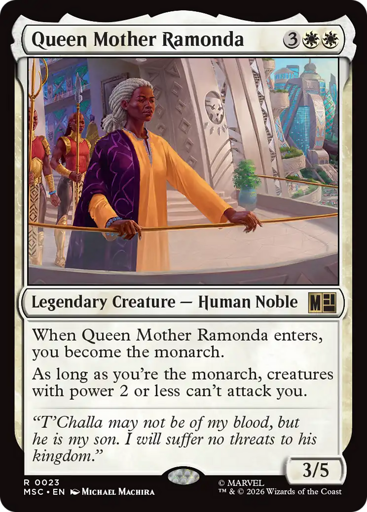 Queen Mother Ramonda (Surge Foil) [Marvel Super Heroes Commander] | Cards and Coasters CA