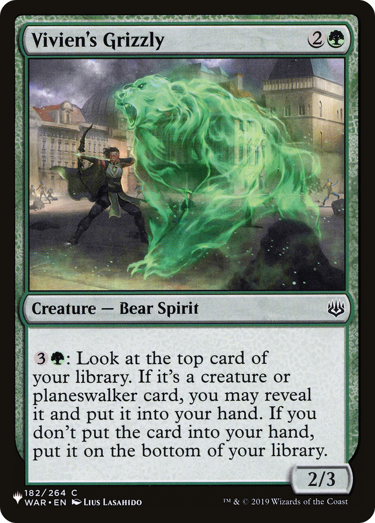 Vivien's Grizzly [The List Reprints] | Cards and Coasters CA