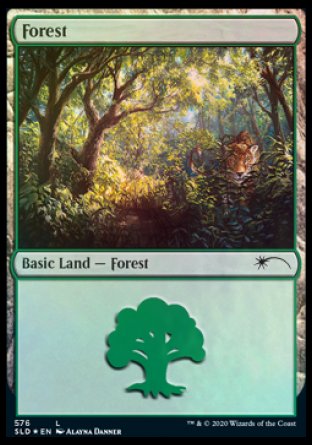 Forest (Cats) (576) [Secret Lair Drop Promos] | Cards and Coasters CA