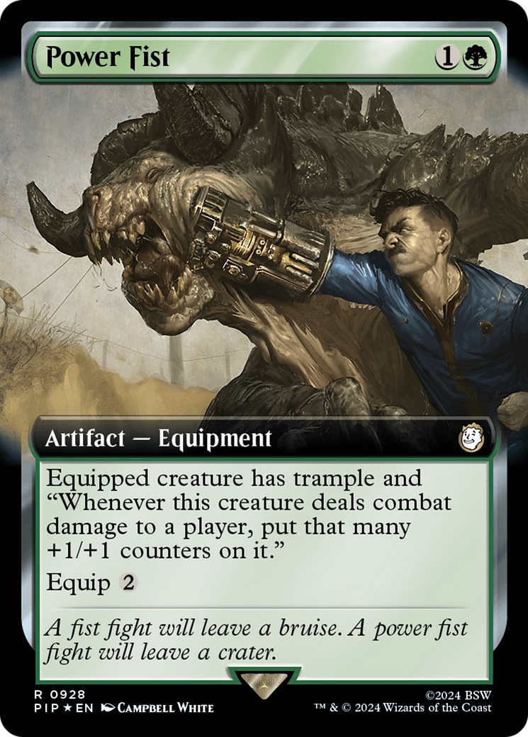 Power Fist (Extended Art) (Surge Foil) [Fallout] | Cards and Coasters CA