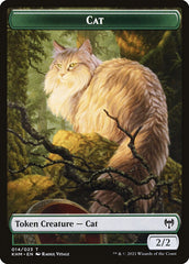 Human Warrior // Cat Double-Sided Token [Kaldheim Tokens] | Cards and Coasters CA