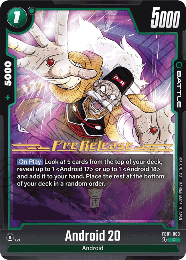 Android 20 (FB01-083) [Awakened Pulse Pre-Release Cards] | Cards and Coasters CA