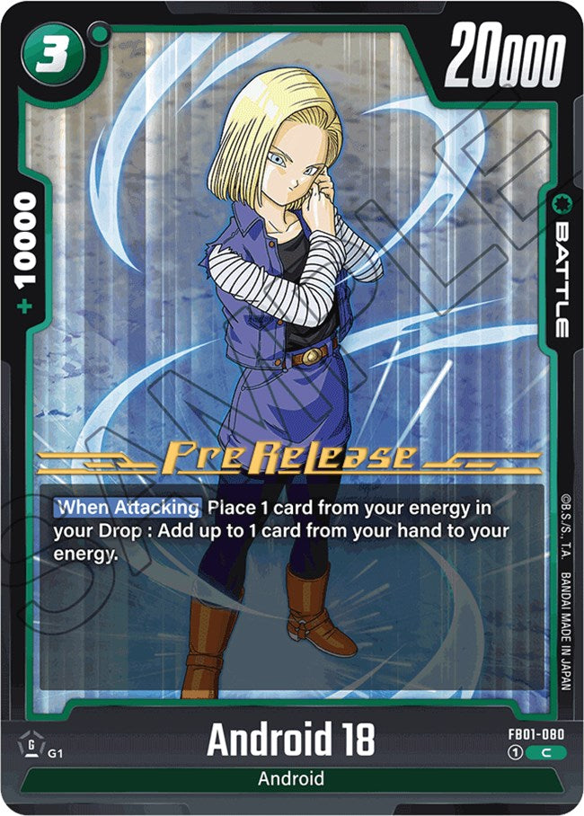 Android 18 (FB01-080) [Awakened Pulse Pre-Release Cards] | Cards and Coasters CA